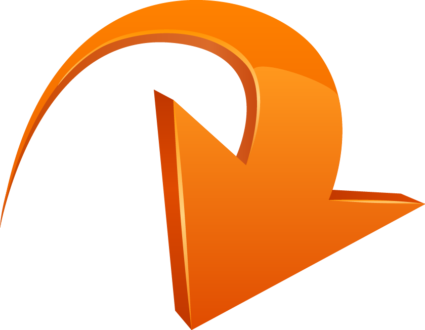 Curve Arrow Clip Art Three Dimensional Geometric - سهم Png Transparent Png (840x652), Png Download