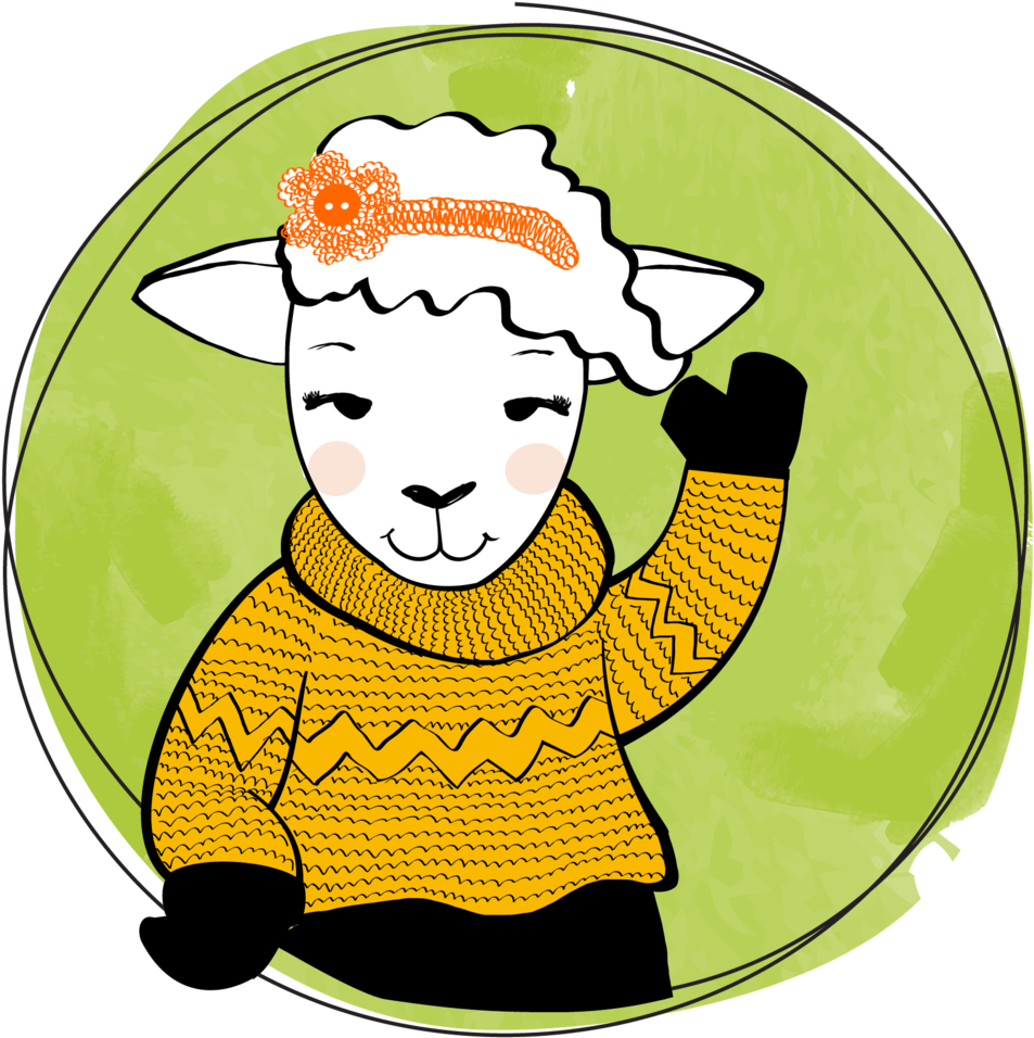 Meet Pearl The Sheep - Cartoon Clipart (1200x1200), Png Download