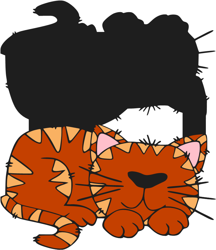 Sleepy Cat - Illustration Clipart (767x884), Png Download