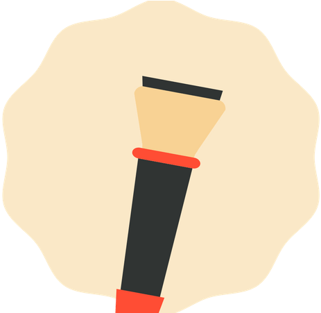 Bring A Flashlight - Illustration Clipart (950x450), Png Download