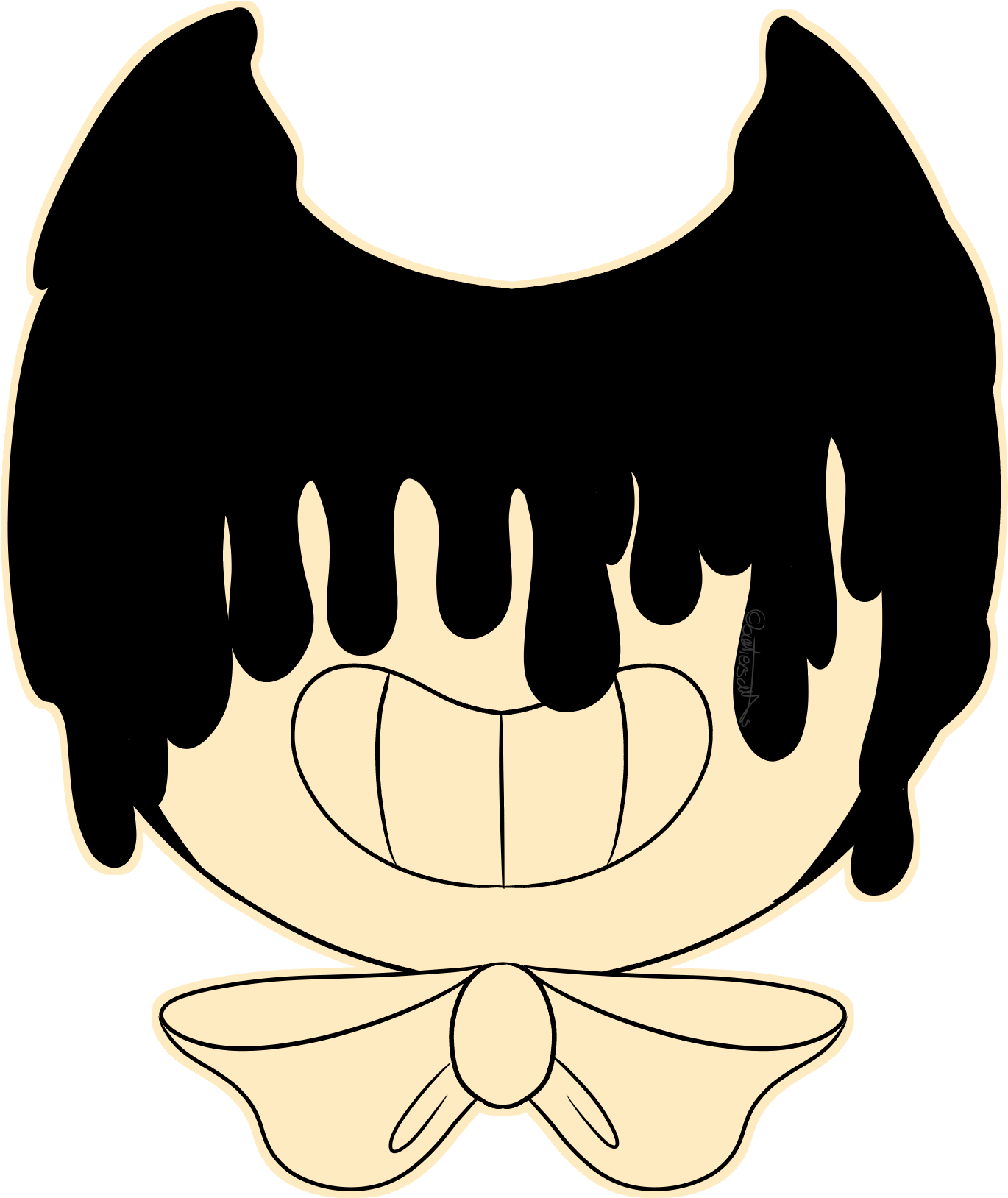 Evil Bendy Evil Bendy Sticker • Couriersarts • Tictail - Evil Bendy Clipart (1800x1800), Png Download