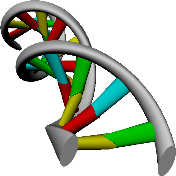 3d Dna Strand Rendering - Autodesk Maya Clipart (1440x810), Png Download