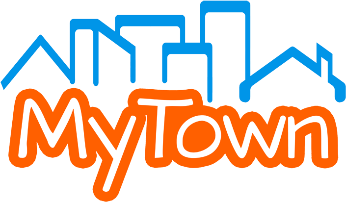 My Town, Iplayco, Interactive Town, Village, - Town Logo Png Clipart (800x497), Png Download