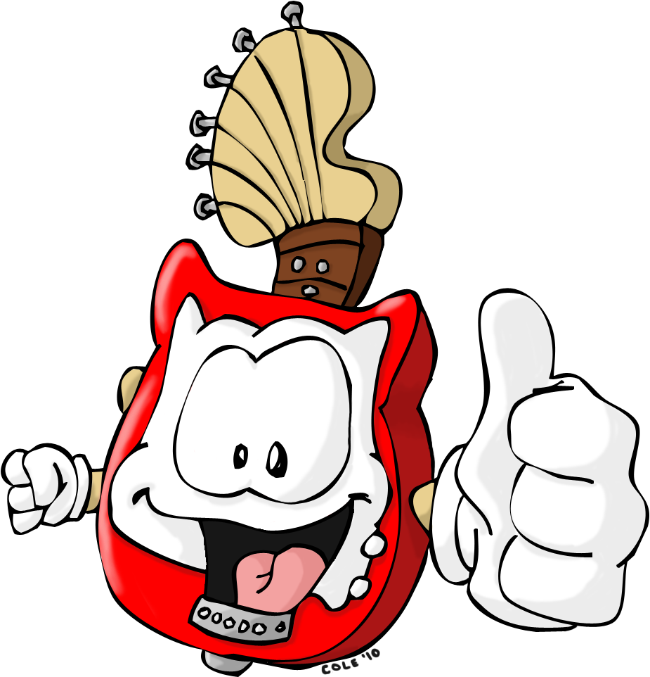 Guitar Mascot Clipart (1008x1028), Png Download