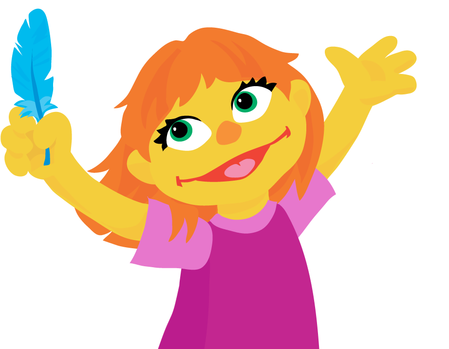 'sesame Street' Introduces A New Muppet Character With - Julia From Sesame Street Clipart (1280x720), Png Download