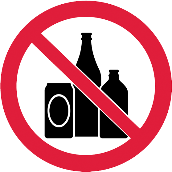 Brady Prohibition Pictograms- No Alcohol 800x - No Alcohol Prohibition Sign Clipart (800x800), Png Download