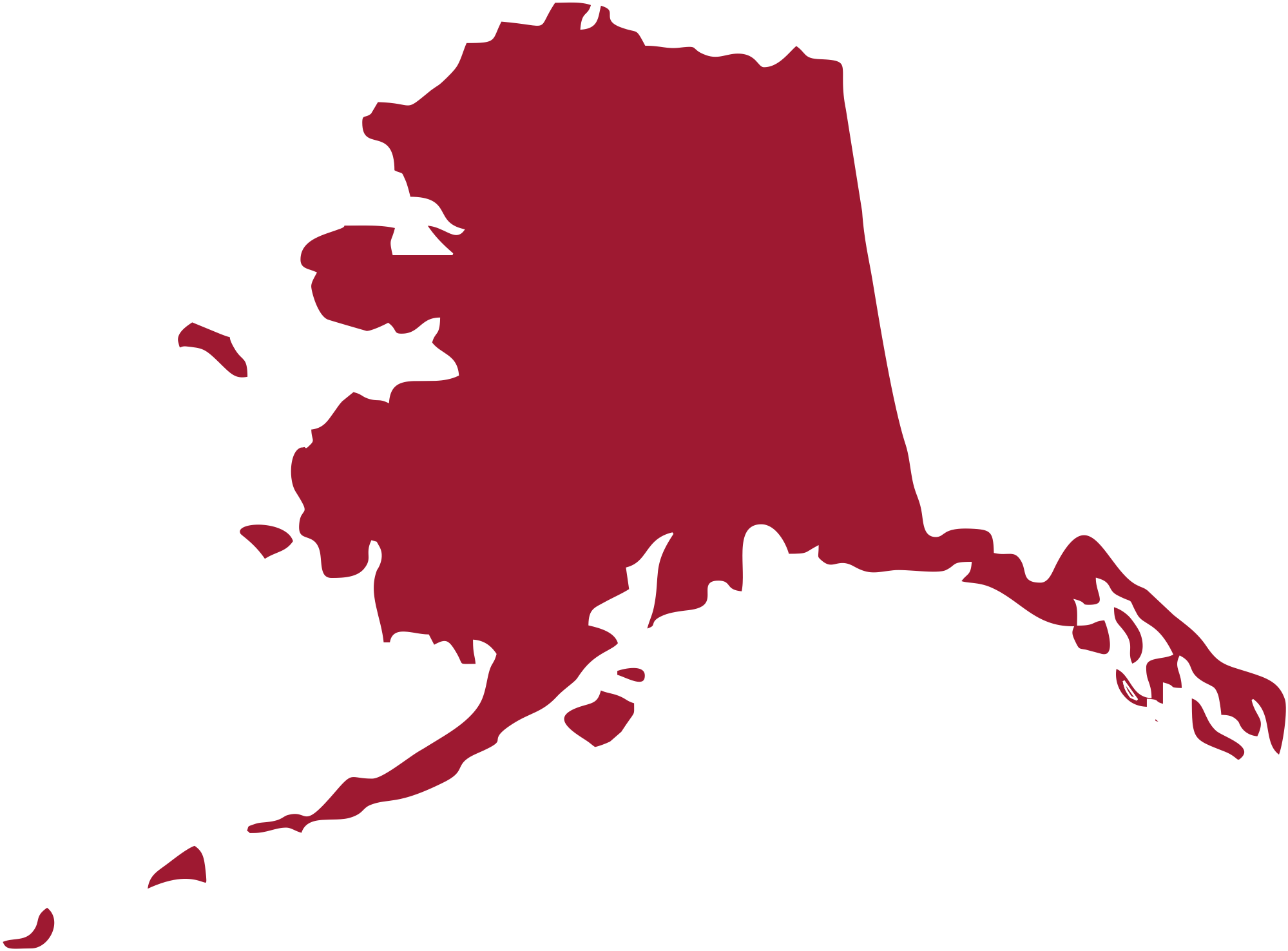 Identify This State - State Alaska Clipart (1999x1476), Png Download