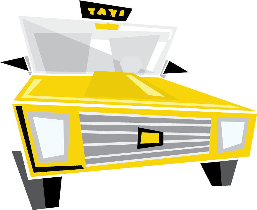 Safe Rides - Taxicab Clipart (900x900), Png Download