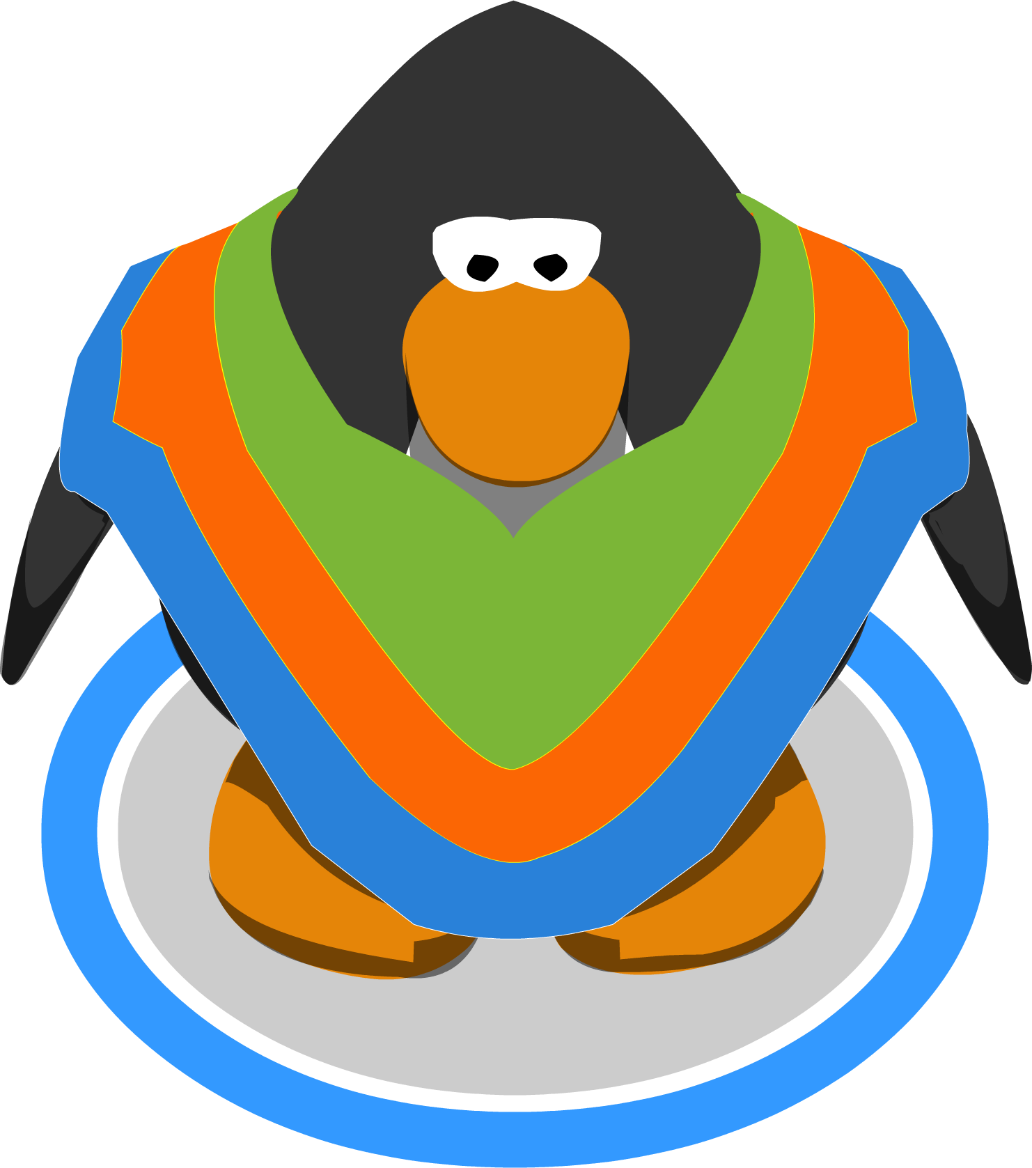 Winter Poncho Club Penguin Wiki The Free Editable - Club Penguin Ninja Clipart (1482x1677), Png Download