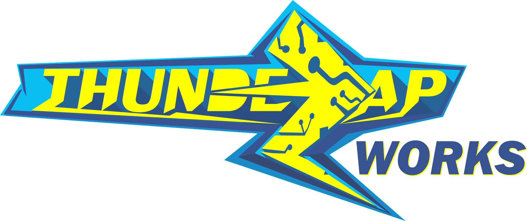 Thunderzap Works - Thunder Zap Clipart (2025x850), Png Download