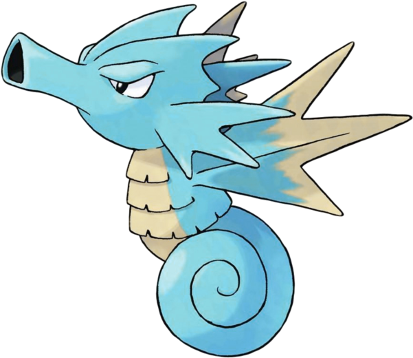 Horsea's Evolution, Seadra, Is Pretty Much All Menace, - Pokemon Seadra Clipart (600x600), Png Download