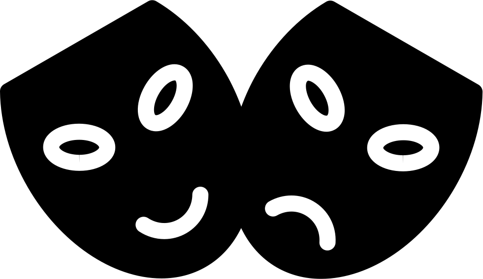 Happy And Sad Masks - Mask Clipart (981x568), Png Download
