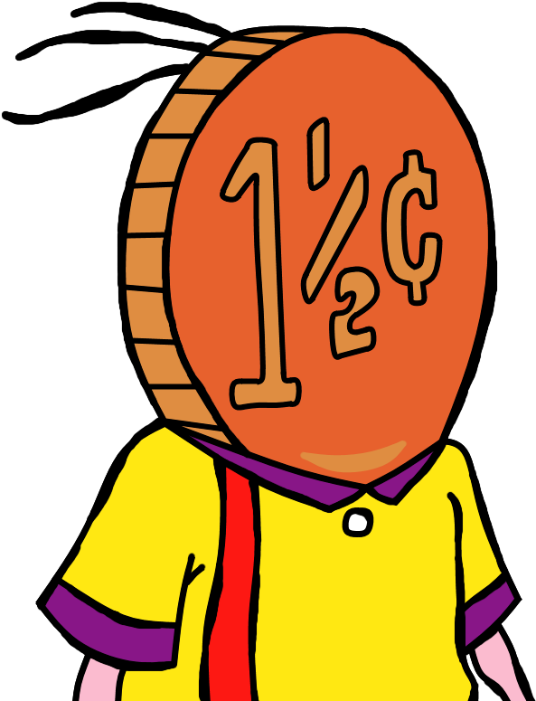 He's Worth 1 1/2 Cents Eddy Centavo - Comics Clipart (709x780), Png Download