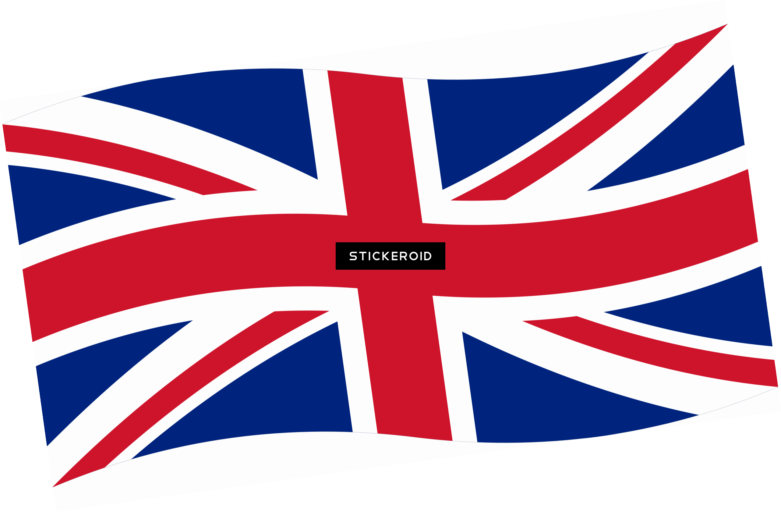 Simple Wave Uk Flag - Parachute Clipart (2564x1680), Png Download