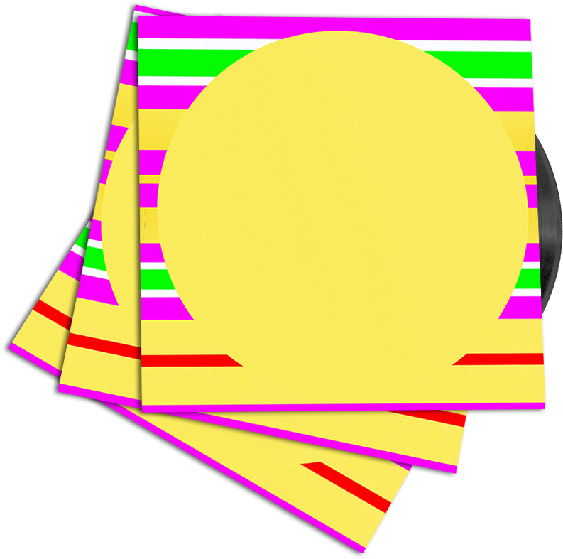 Vintage Triple Vinyl Record Mockup Y - Circle Clipart (860x860), Png Download