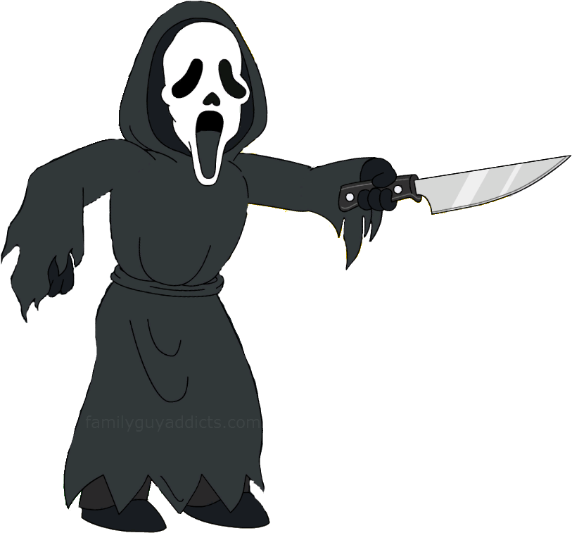 Cartoon Ghost Face - Family Guy Ghostface Clipart (821x767), Png Download