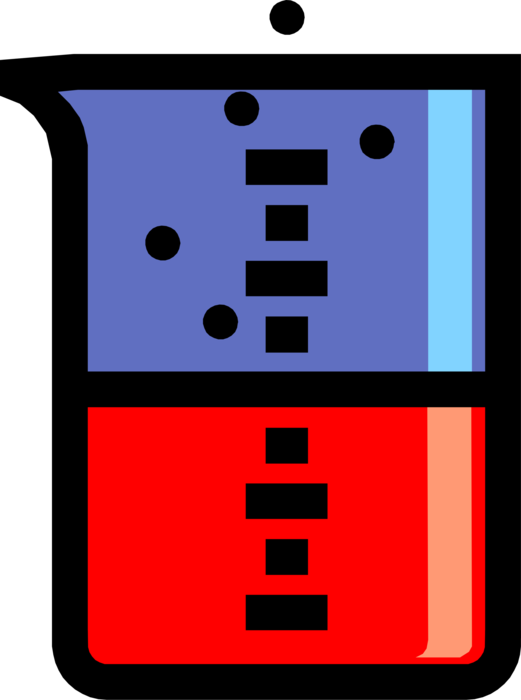 Vector Illustration Of Laboratory Beaker Glassware - Saliva Clipart (521x700), Png Download