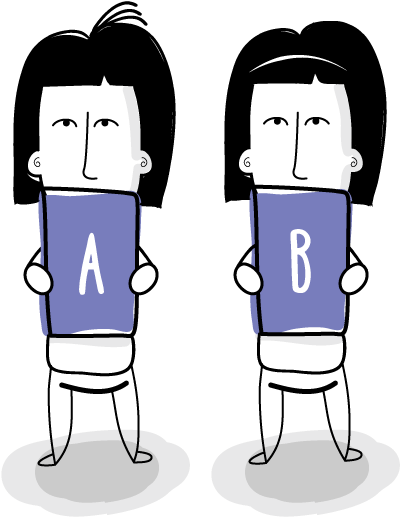 A/b Testing - Cartoon Clipart (663x593), Png Download