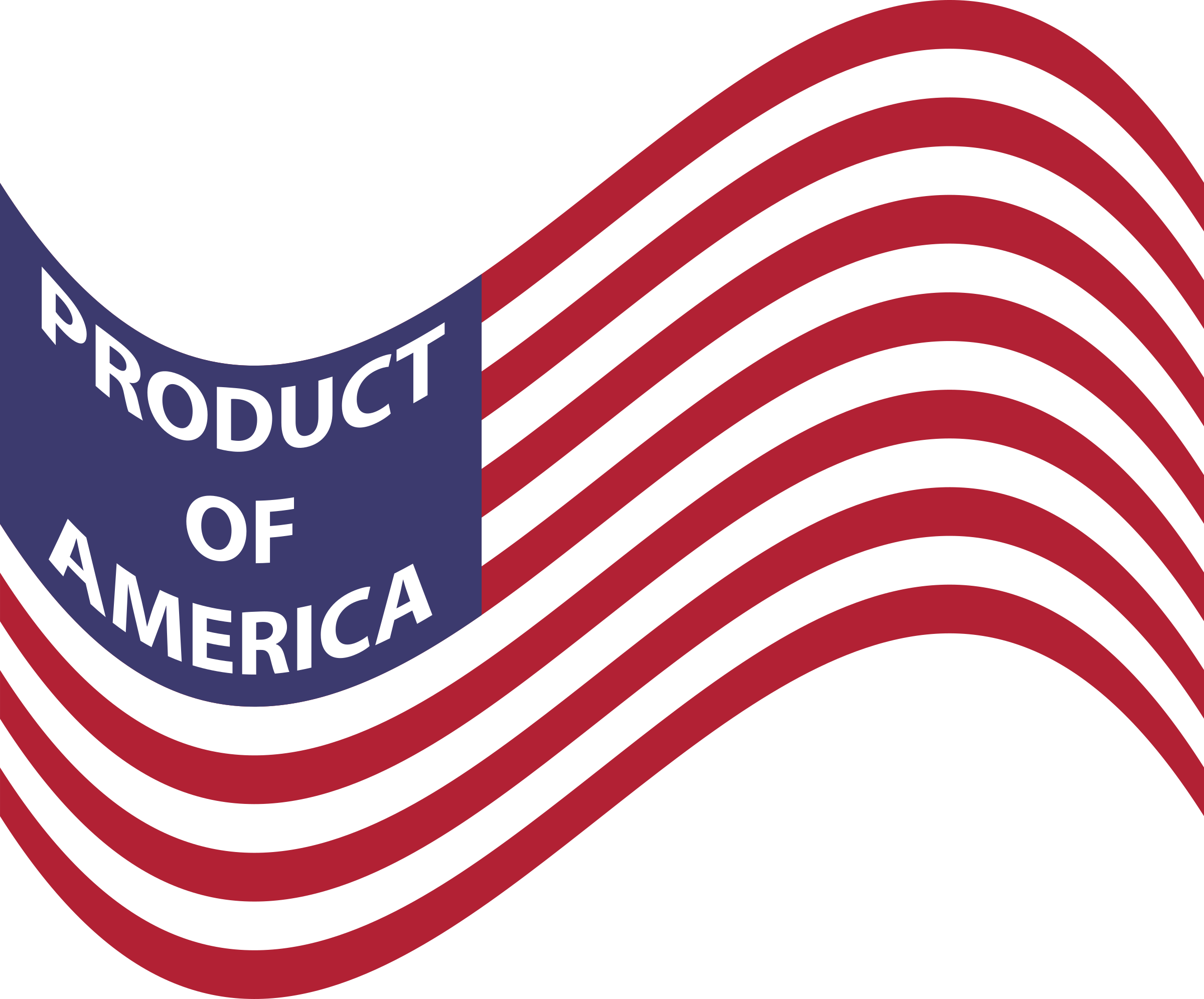 Of America Wavy Flag Clipart (2400x1992), Png Download