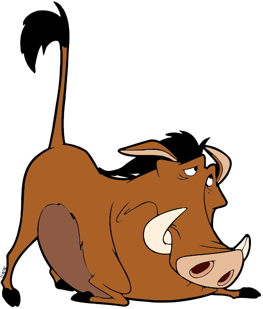 Pumbaa Clip Art - Wild Boar Cartoon - Png Download (522x613), Png Download