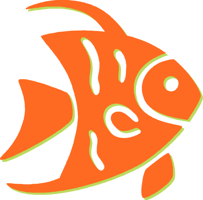 Vector Illustration Of Marine Aquatic Tropical Angel Clipart (710x700), Png Download