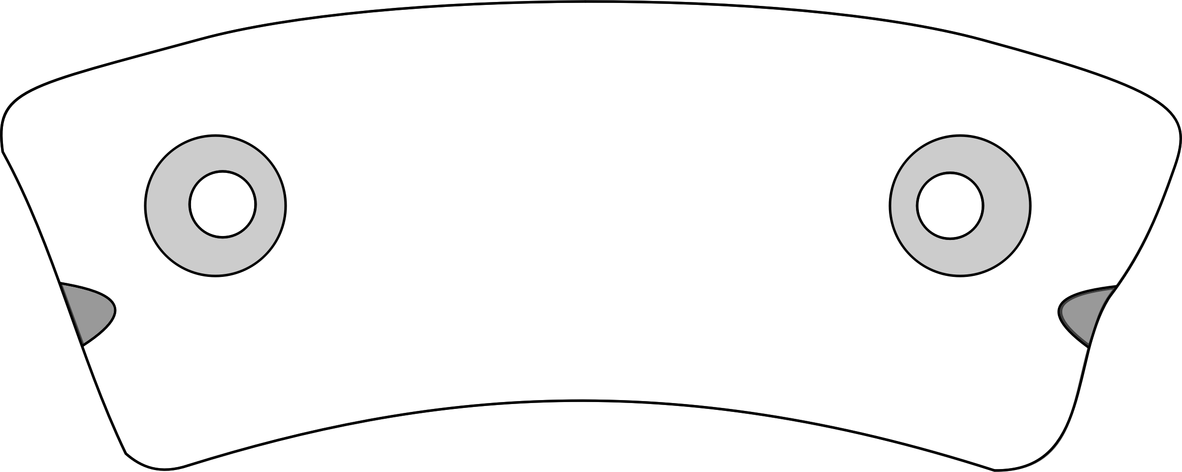 Brake Shoe Clipart (2400x958), Png Download