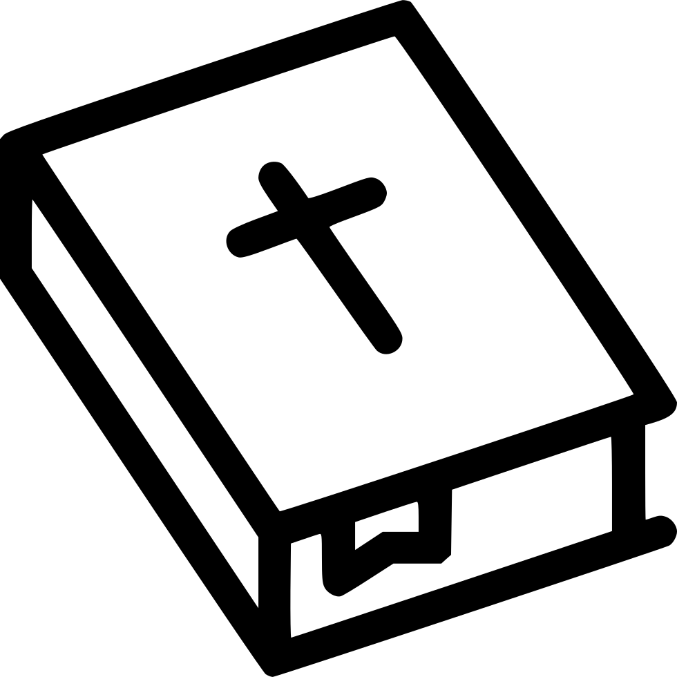 Bible Holy Cross Christianity Svg Png Icon Free Download - Bible Icon Transparent Black And White Clipart (980x980), Png Download