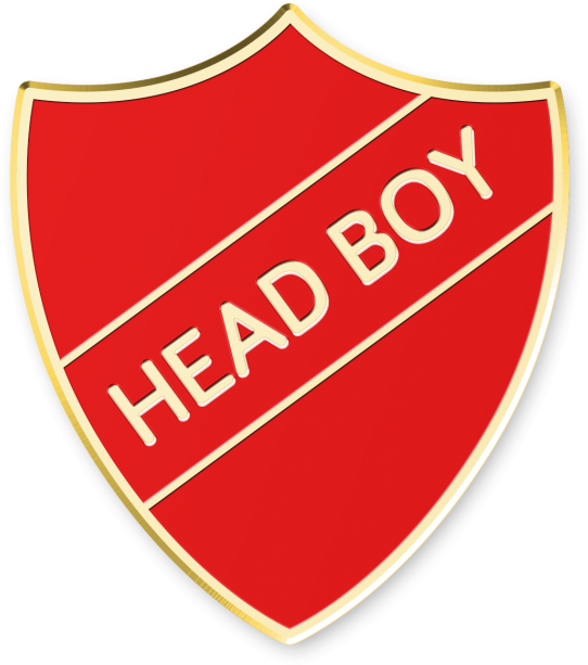 Head Boy Shield £0 - Prefect Badge Red Clipart (600x684), Png Download