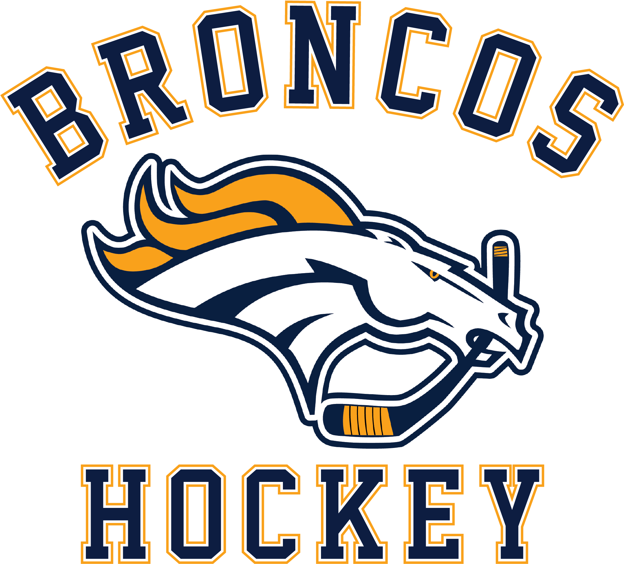 Burrillville Junior Hockey League - Vinyl Sticker Decal Denver Broncos Nfl Car Atv Car Clipart (2560x2176), Png Download