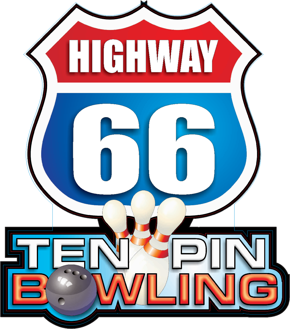 Ultra-modern Lanes, Combined With A New Computer Controlled - 10 Highway 66 Bowling Pins Clipart (1134x1287), Png Download