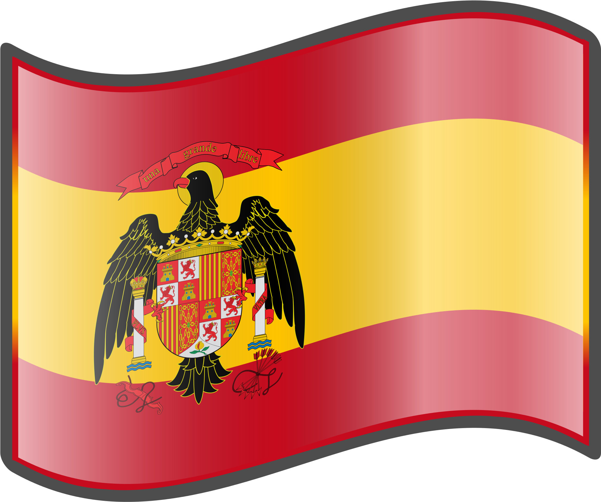 Open - Spain - National Flag - 1977-1981 Throw Blanket Clipart (2000x2000), Png Download