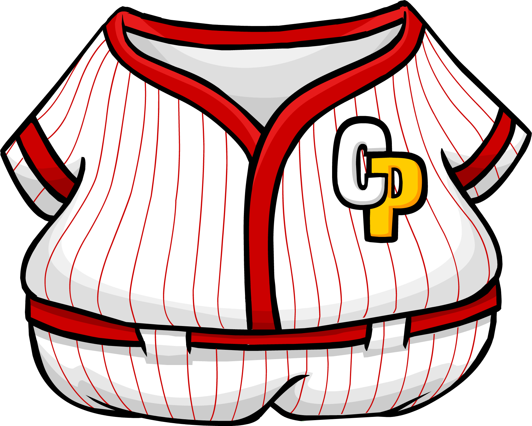 Red Baseball Uniform - Club Penguin Clipart (1815x1453), Png Download