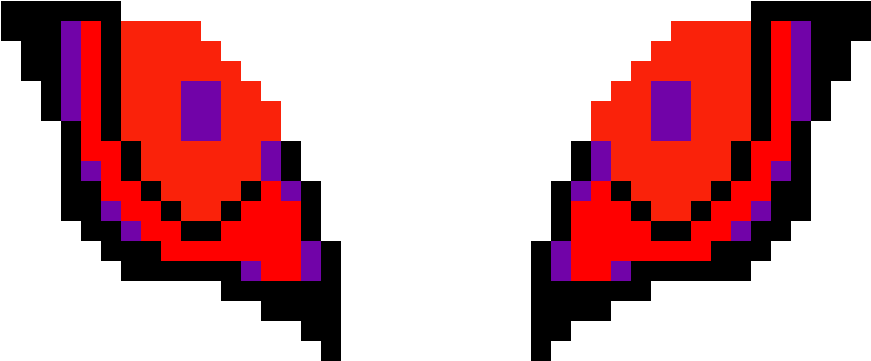 Demonic Cat Eyes - Ruby Pixel Clipart (1520x690), Png Download