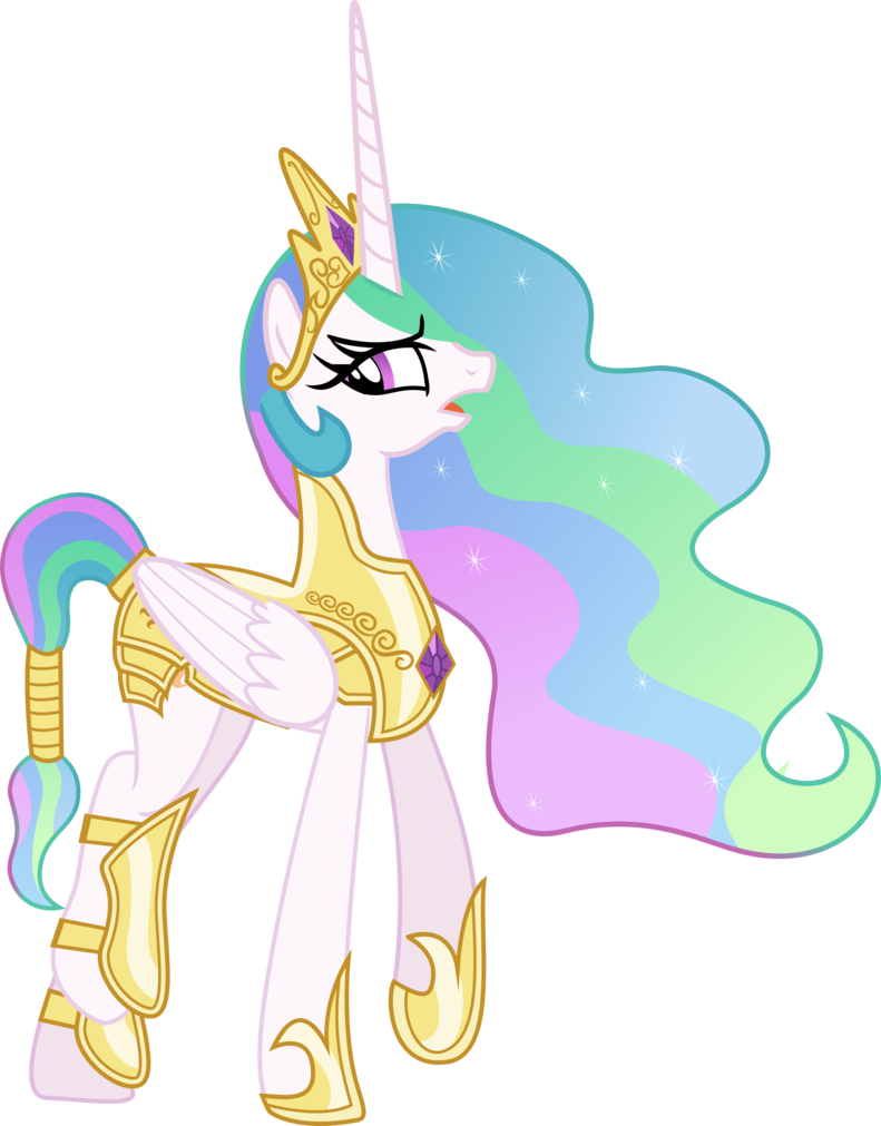 1 Reply 1 Retweet 4 Likes - Mlp Celestia In Armor Clipart (791x1011), Png Download