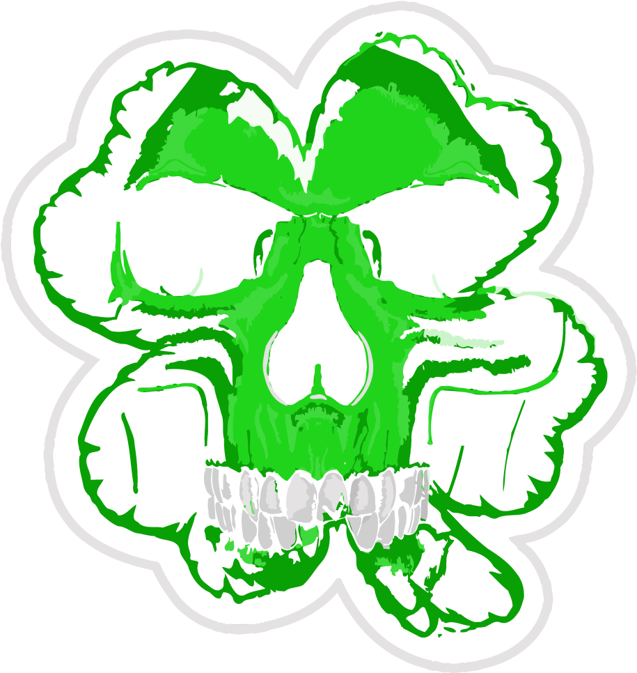 Custom Celtic Green Skull - Green Clipart (1000x1400), Png Download