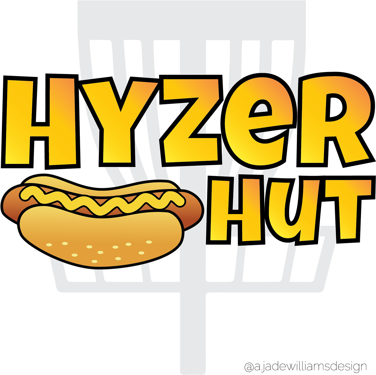 Mock Up And Sample Logo For Hyzer Hut Hot Dogs Clipart (1400x1378), Png Download