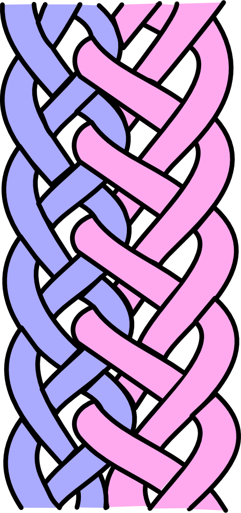 Interlocked Braid Graphic - Wikimedia Commons Clipart (471x1000), Png Download