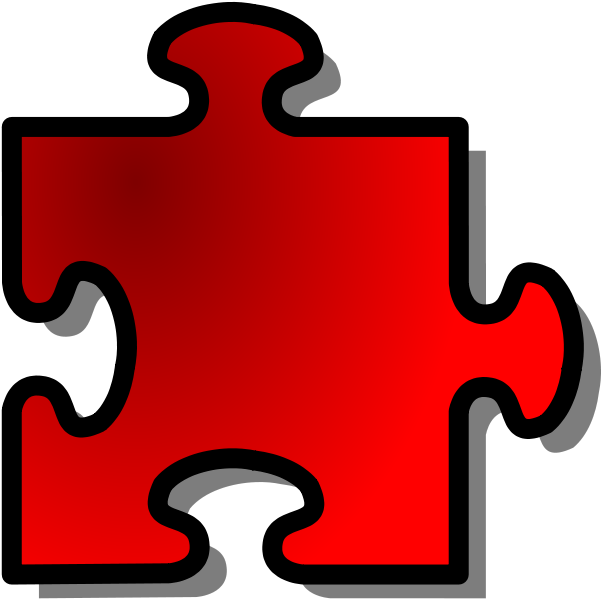Free Vector Jigsaw Red 10 Clip Art - Puzzle Pieces Clip Art - Png Download (600x597), Png Download