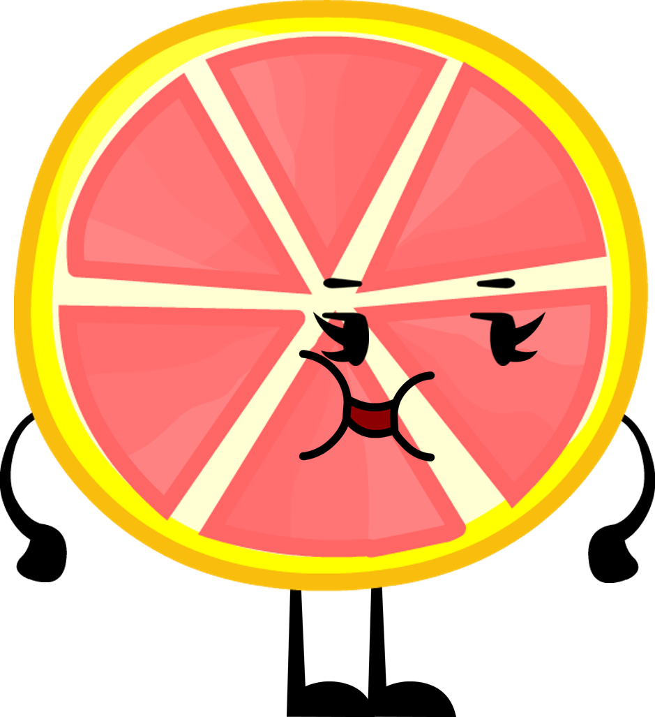 Grapefruit Slice Pose Clipart (939x1027), Png Download