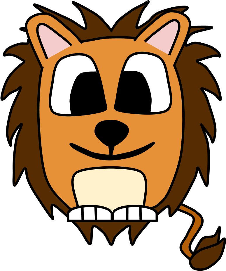 Lion, Big Eyes, Cartoon Animal - Lion Clipart (816x1056), Png Download