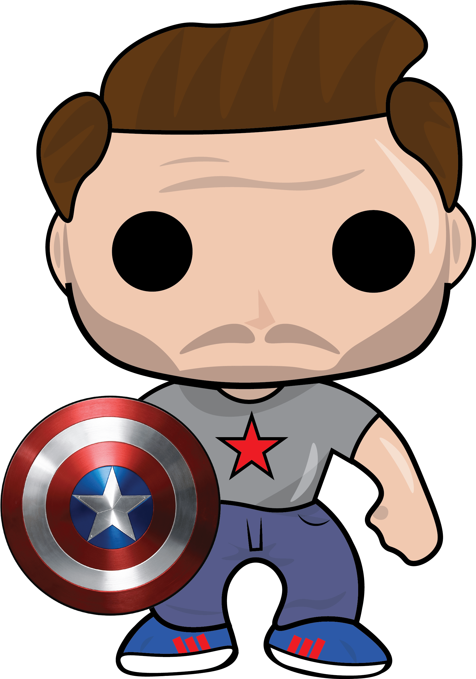 Create Custom Pop Vinyl Designs - Avengers Magnets Marvel Captain Amercia Hulk Iron Man Clipart (680x964), Png Download