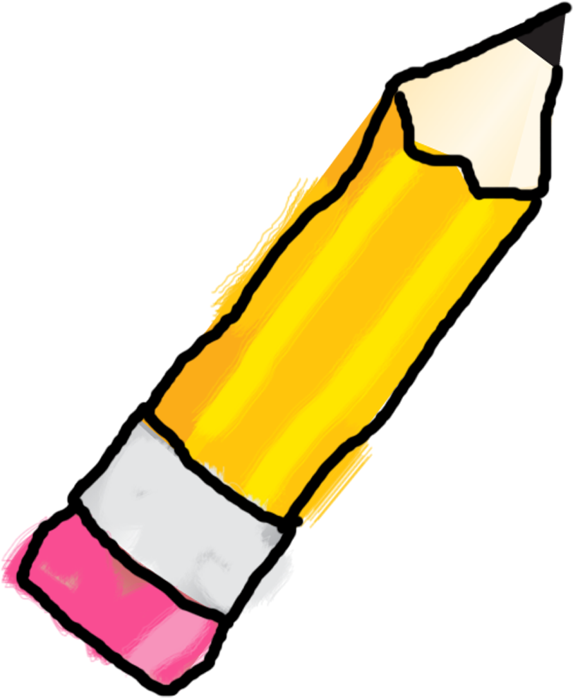 Pencil Icon Image Clipart (900x1097), Png Download