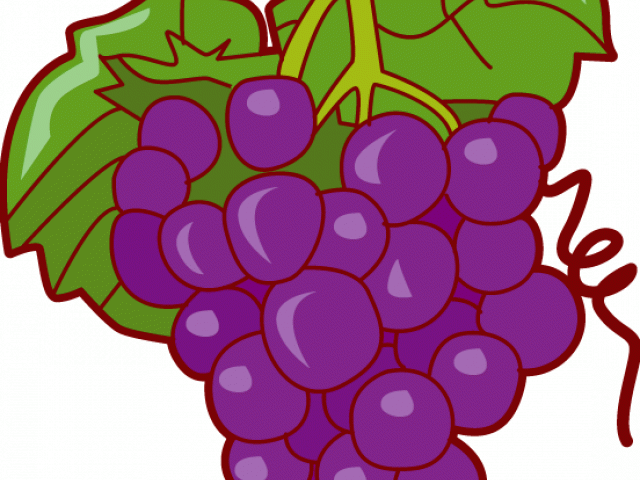 Grapes Clipart Pop Art - Fruits And Vegetables Grapes Clip Art - Png Download (640x480), Png Download