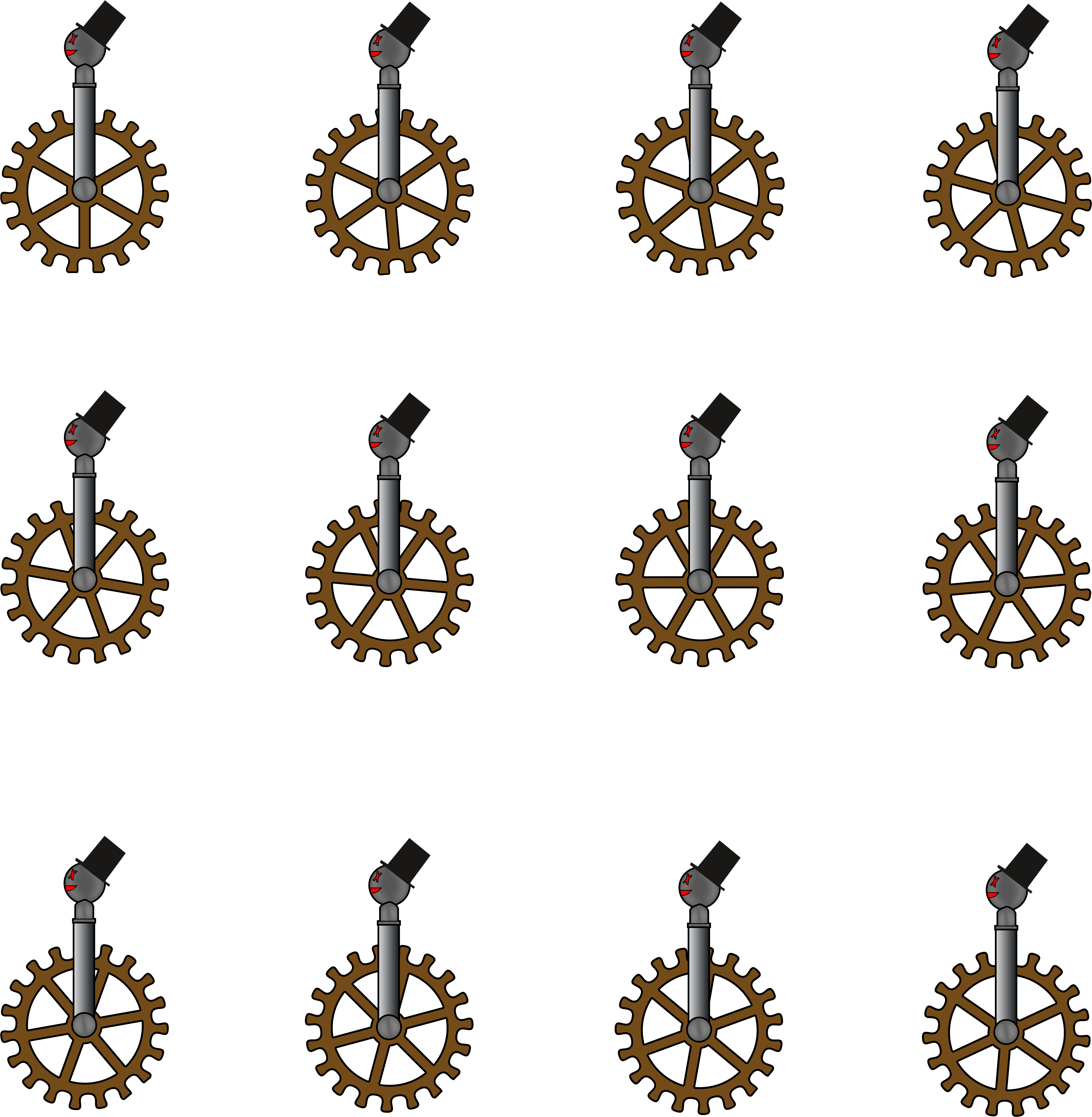 Bot 12 Bot Sprite Sheet Clipart (8192x8192), Png Download