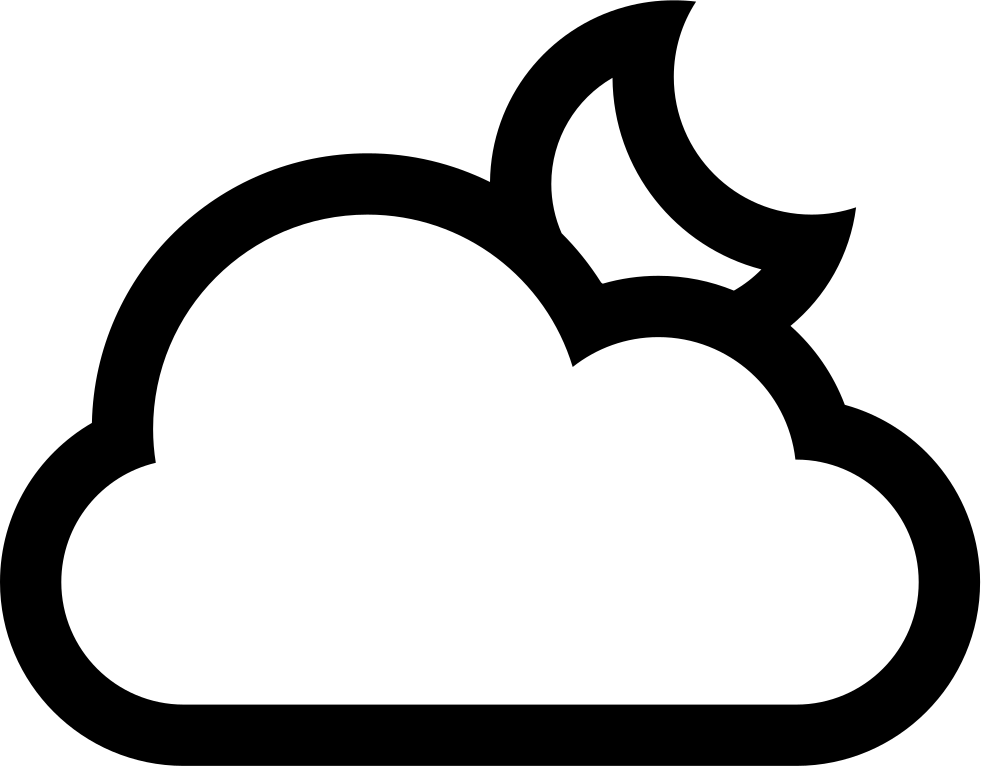 Crescent Moon Hiding Behind A Cloud Comments - Cloud With Crescent Moon Clipart (981x766), Png Download