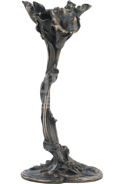 Clip Black And White Stock Calla Lily Candle Holder - Unicorn Studios An10446a4 Lily Candle Holder With Leaf - Png Download (733x733), Png Download