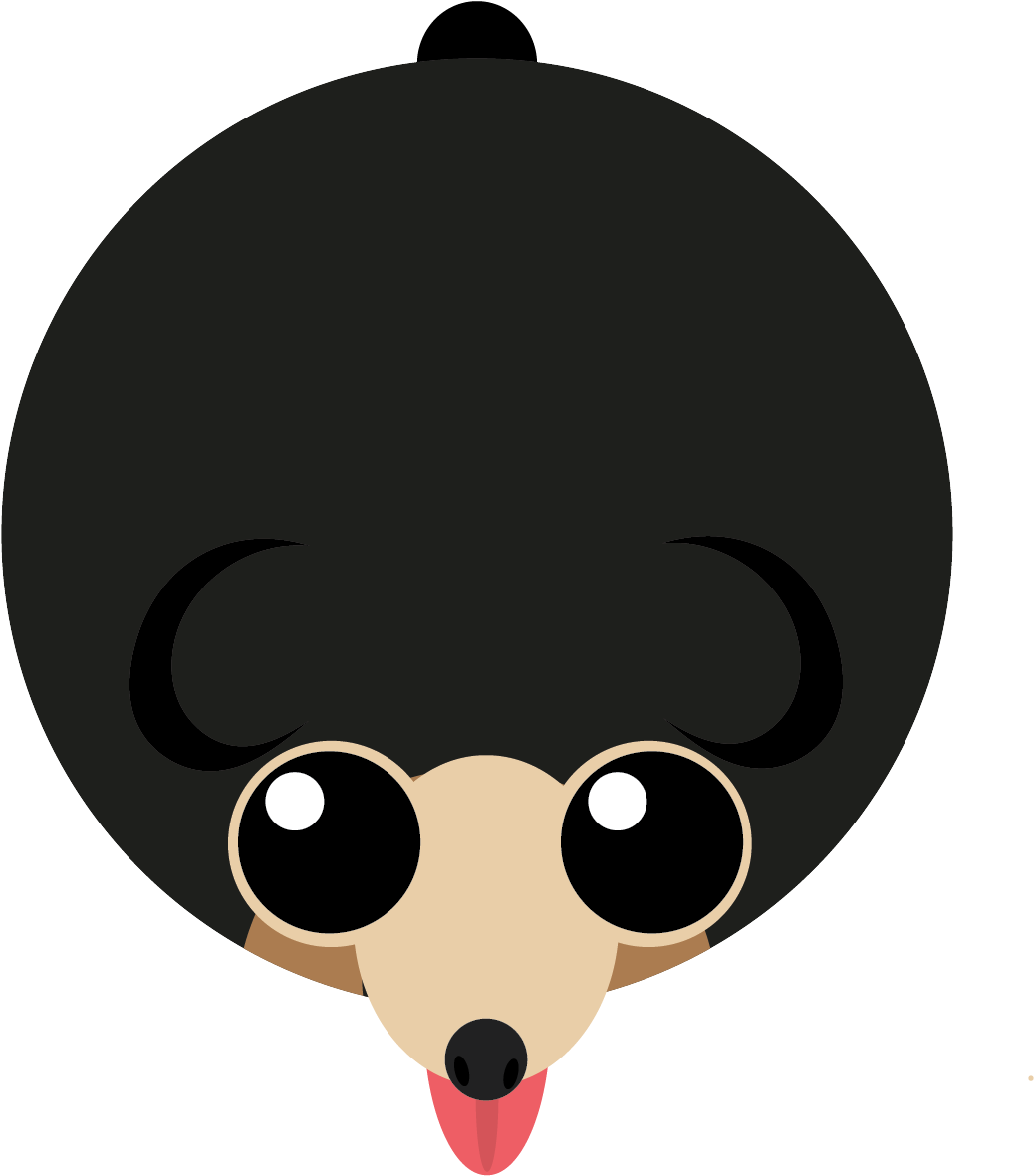 Sun Bear - Cartoon Clipart (1419x1421), Png Download