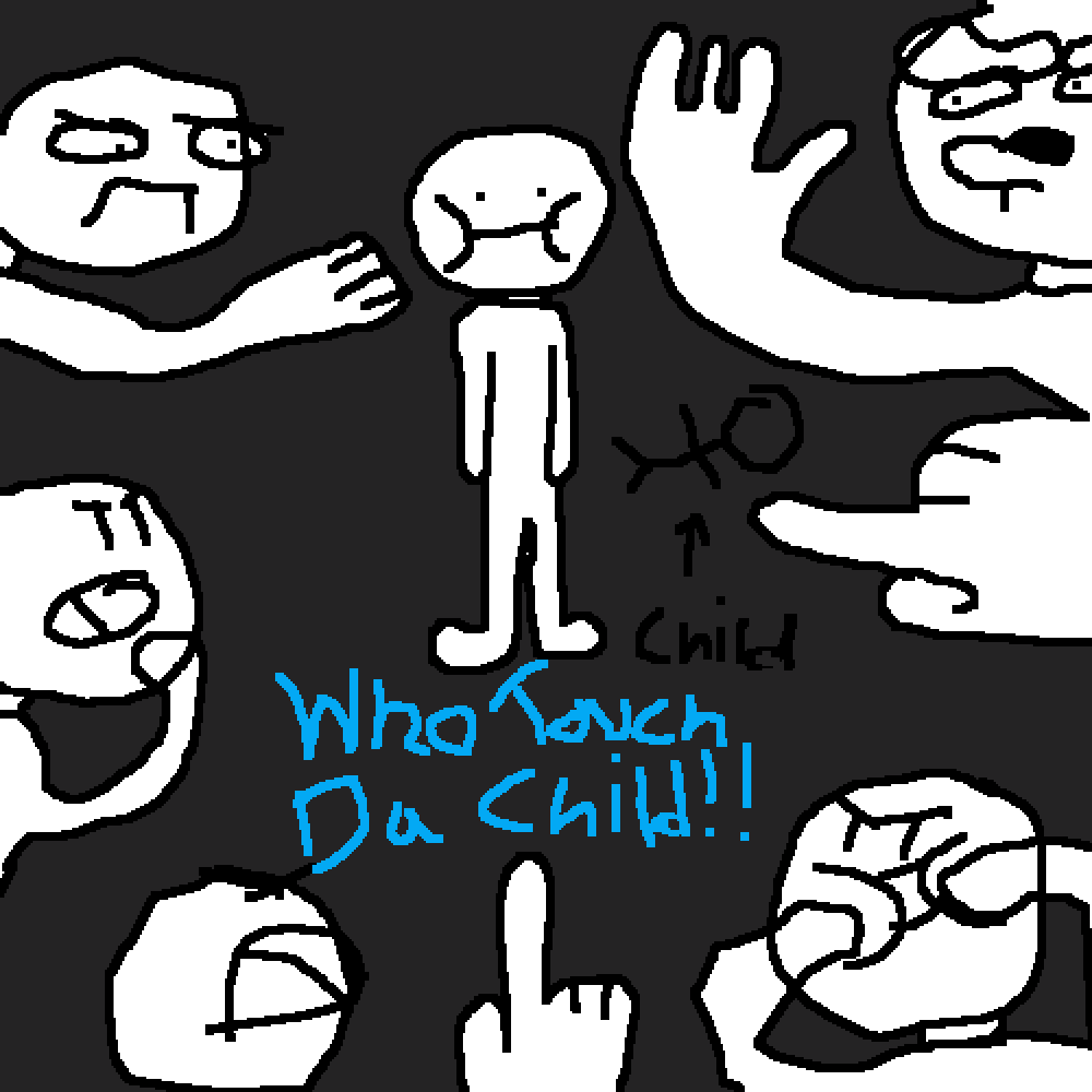 Who Touch Da Child - Child Clipart (1000x1000), Png Download