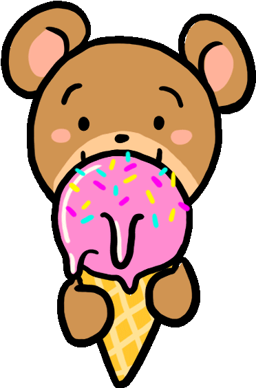 Licking Ice Cream Sticker By Alba Paris Clipart (600x600), Png Download