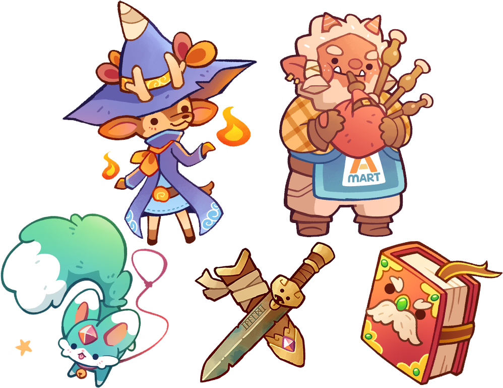 Deerfolk, Ogres, Bento Boxes & Mana-slushees - Cartoon Clipart (1024x768), Png Download